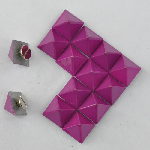 13X9mm neon Purple Pyramid Spike