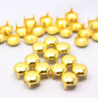 8mm round gold prong stud