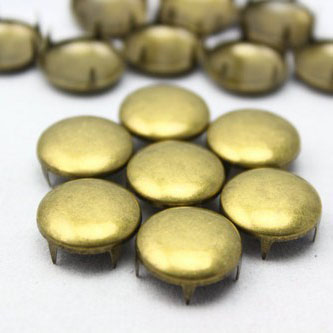 15mm round antique bronze stud